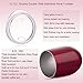 Skylety 12 oz Double-insulated Stemless Glass Wine Tumbler, Stainless Steel Tumbler Cup with Lids for Coffee, Drinks, Champagne, Cocktails (Wine Red)
