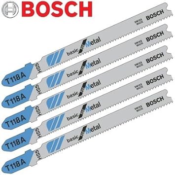 Bosch T118A Metal Cutting Jigsaw Blade Set (Pack of 5)