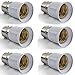 AWE-LIGHT B22 to E27 E26 Light Socket Adapter Converter Base for LED Light Bulb Lamp, 6-Pack