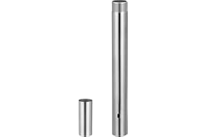 HOMOCONO Vintage Stainless Steel Certificate Tube Holder, Small 30cm Document Storage Cylinder for Birth