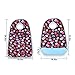 Waterproof Adult Bibs for Eating, Washable Resuable Elder Clothing Protector Set with Vinyl Backing, Large Crumb Catcher and Adjustable Snap Closure (3 Pack)