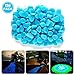 Glow in The Dark Pebbles 150 Pcs or 200 Pcs|Glow Rocks Stones for Garden|Luminous Pebbles Glowing Stones for Walkways Outdoor Decor (Sky-Blue(150PCS))