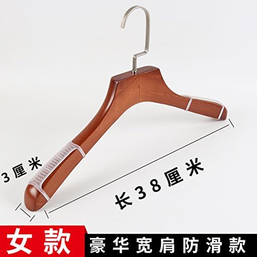 Kexinfan Hanger Clothing Store Hotel Wedding Dress Props Shop Solid Wood Luxury Red Bronze Drawing Effect Wide Shoulder Hanger,The 10,Broad Shoulder Antiskid Women