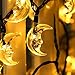 LuckLED Original Moon Solar String Lights, 20ft 30 LED Christmas Lights with Light Sensor for Outdoor, Gardens, Homes, Wedding, Christmas Party and Holiday Decor(Warm White)