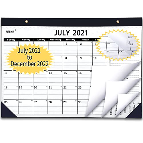 2021 Desk Calendar July 2021 to December 2022, 18 Months Desk Calendar