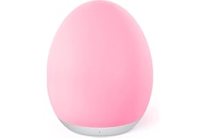 JolyWell Night Light for Kids, Baby Egg Light with 7 Colors Changing Mode & Stepless Dimming, Nursery Night Lamp BPA Free,Rec