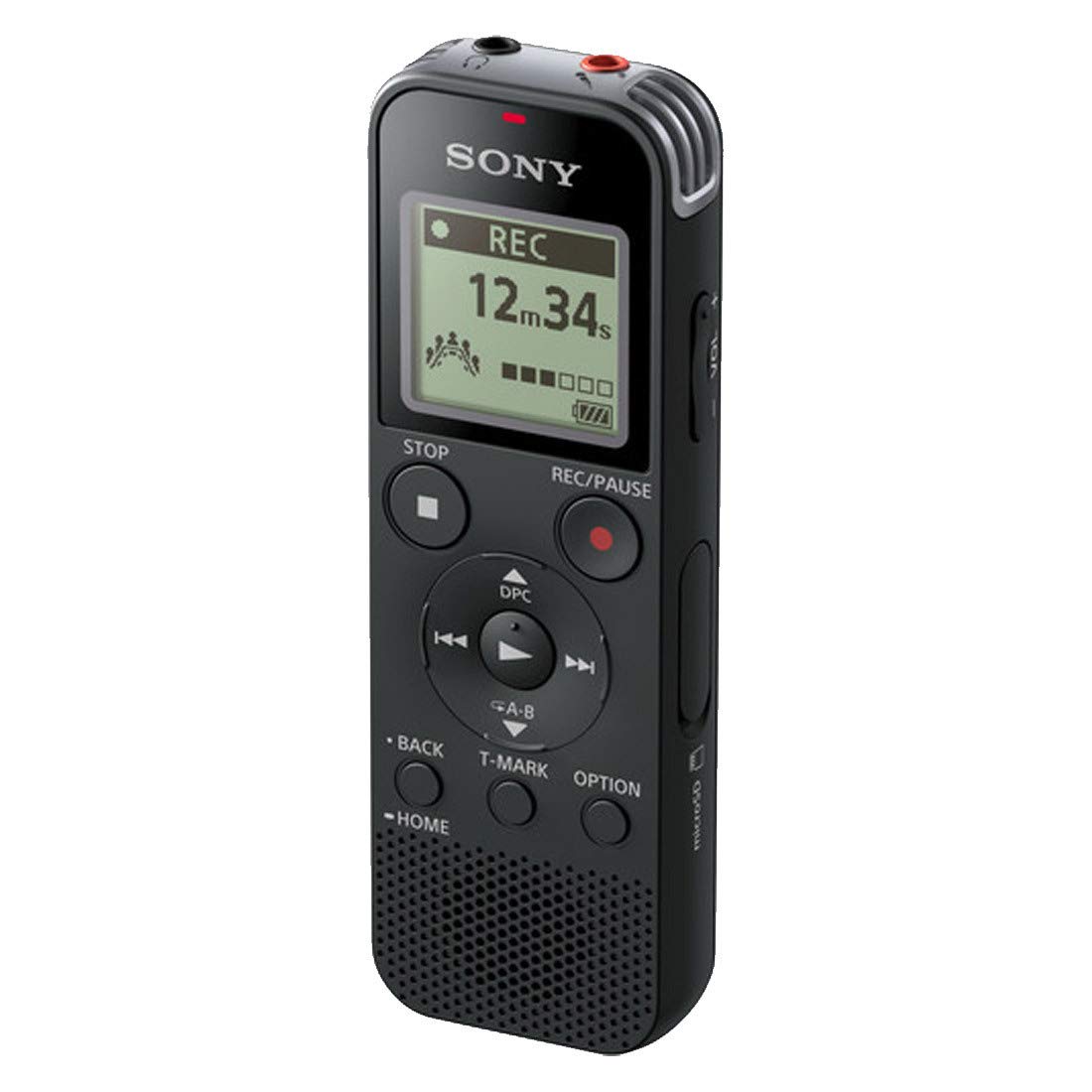 Sony ICD-PX470 Digital Wide-Stereo MP3 Voice Recorder with S-Microphone, Built-In USB, 4 GB Memory, SD Memory Slot and 55 Hours Recording