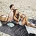 WolfWise 160×140 cm Pocket Blanket, Outdoor Camping Picnic Beach Mat Made with Soft Lightweight Quick-Dry Polyester, Sand Proof with 4 Stakes, Blackthumb 1