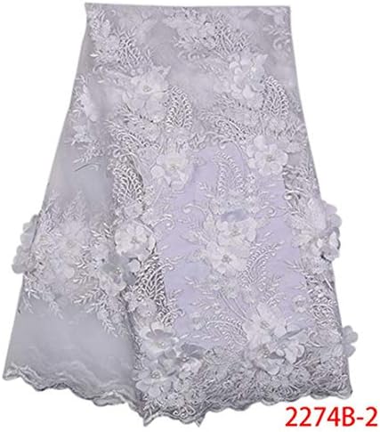 Beautiful Pink Embriodered Beads Tulle Net Lace Fabric For Wedding Dress Latest Lace Fabrics NA2274B-1 Picture 2