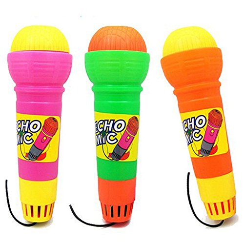 ETbotu Plastic Magic Mic Novelty Echo Microphone Pretend Play Toy Gift for Children Random Color