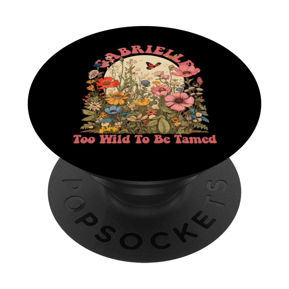GABRIELLE Name Cute Retro Girls Wildflower GABRIELLE Name PopSockets Swappable PopGrip