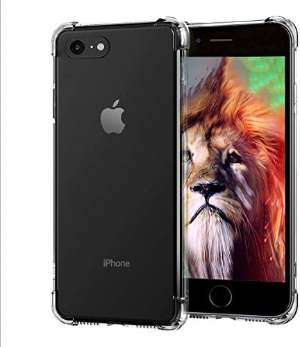 iPhone 7 Case, iPhone 8 Case, Portin iPhone 7 Cover Crystal Clear Shock Absorption Durable TPU Bumper Protection Super Slim Soft TPU Cover Case for iPhone 7 (2016)/iPhone 8 (2017) (Transparent)
