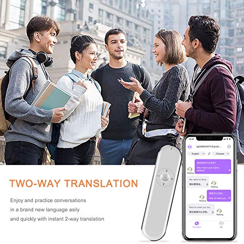 Smart Language Translator Device, Portable Real Time Instant Two-Way Language Translation Support 40+ Language, Work with WiFi and Mobile Phone Hotspot for Learning, Travel and Bussiness Conversation - Thumbnail 3