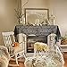 Dazonge Halloween Fireplace Mantle Scarf Black Cobweb Lace Runners for Fireplace Decorations (12pcs Bats Wall Decal Stickers Included)