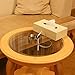 Ashtray, Newness Stainless Steel Tabletop Decoration Unbreakable Home Ashtray with Detachable Rotating Lid, Small Size