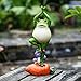 Ivy Home Garden Decoration Resin Statuary Yoga Frog Standing on The Carrot