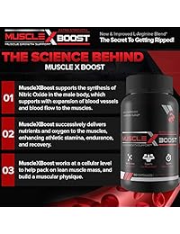 Potenciador muscular X Boost, el más vendido, con formula L-Arginina, con extra fuerza para el...