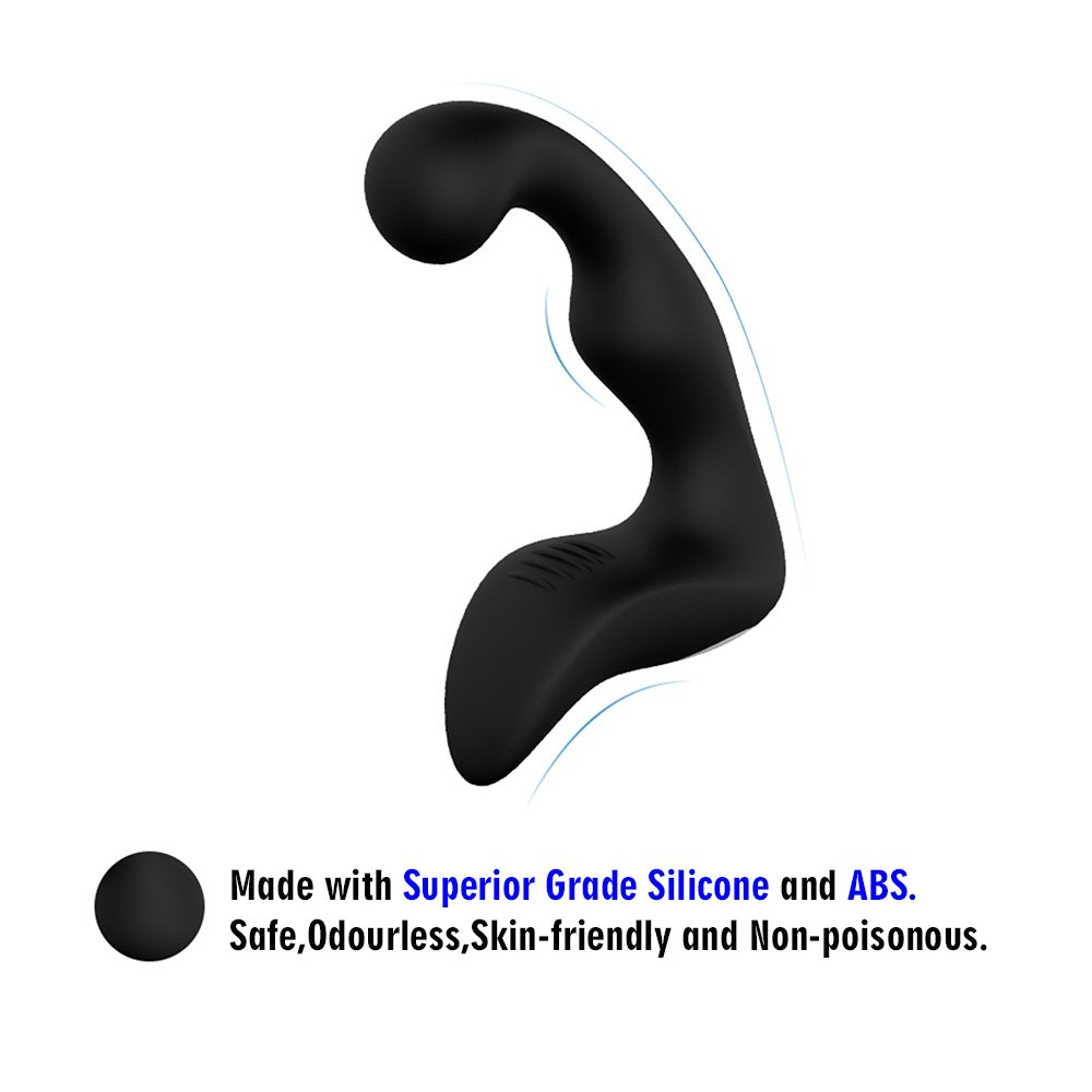 APRIL 14TH Silicone Rechargeable Vibrating Butt Anal Plug Prostate Vibrator, Anal Sex Toys for men,women or couples. Black. 4.23 Ounce