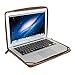GMYLE Book Case Vintage for MacBook Air/Pro 13 inch (A1369/A1466/A1278) - Brown Crazy Horse Pattern Zipped Sleeve [Not Fit For Macbook Pro Retina 13(A1425/A1502), New Macbook Pro 13 2016(A1706/A1708)]