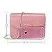 Women's PU Leather Handbags Fashion Small Chain Shoulder Strap Bag Quilted Crossbody Bags(Pink)