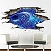 CNUSER Galaxy Planet Space Murals Wall Decal - Creative 3D Cosmic Milky Way Floor/Ceiling/Window Removable Wall Stickers Self-Adhesive Wallpaper Decor for Home