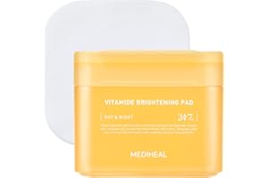 MEDIHEAL Vitamide Brightening Pad - Vegan Face Hypoallergenic Pads with Niacinamide, Sea Buckthorn - Radiance Boosting Pads for Clear, Illuminating Skin 100 Pads