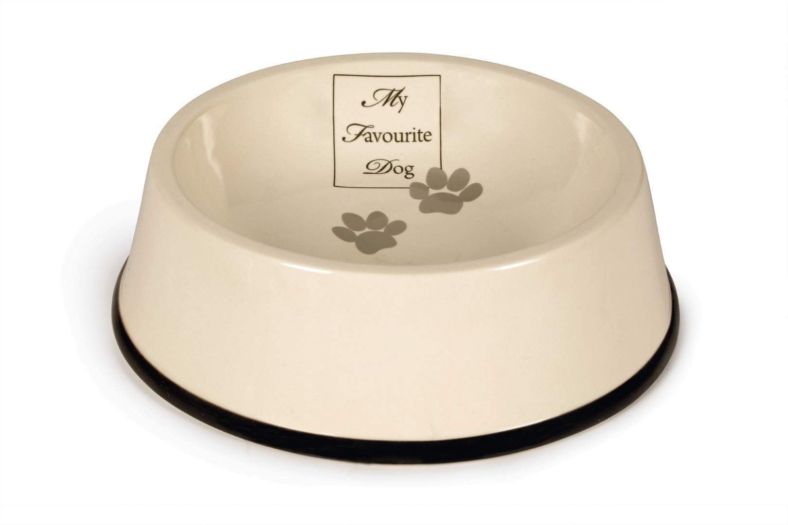 Designed by Lotte Ceramic Feed Bowl My Favourite Dog, 1300 ml, Anthracite