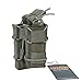 EXCELLENT ELITE SPANKER Open-Top Double Rifle Mag Pouch for M4 M14 M16 G36 AR15 Magazine with Pistol Mag Pouch(Black,Double Pouch)