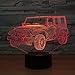 Toy Jeep Night Lights Car Gifts for Kids Birthday 3d Illusion SUV Desk Lamp Optical Desk Table Touch Home Decoration Children Bedroom Decor 7 color Change for Boys Car Lover Fans