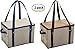 Earthwise Large Insulated Collapsible Reusable Box Shopping Grocery Bag w/zipper top (2 Pack)