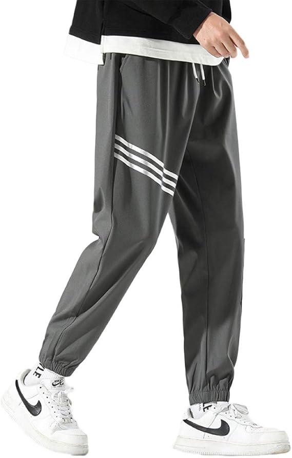 Amazon Yuanyuan 春と秋の服 ズボン オーバーオール クロップドパンツ メンズパンツ メンズパンツ 韓国版 新しい春と秋 ルーズ カジュアルパンツ スポーツ ファッションブランド クロップドパンツ ロングパンツ 通販