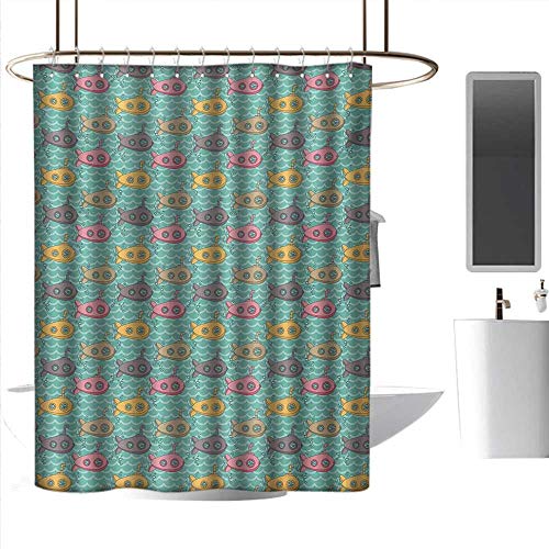 Amazon Com Coolteey Shower Curtains Nerdy Submarine Colorful