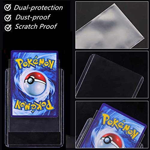 150 Packs Top Loaders Trading Card Sleeves Set, Penny Sleeves fit for