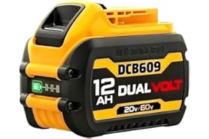 LINGYUE DCB609 High Capacity Lithium Battery - Compatible with Dewalt 20V/60V FLEXVOLT DCB615 DCB606 DCB180 DCB181 DCB183 DCB