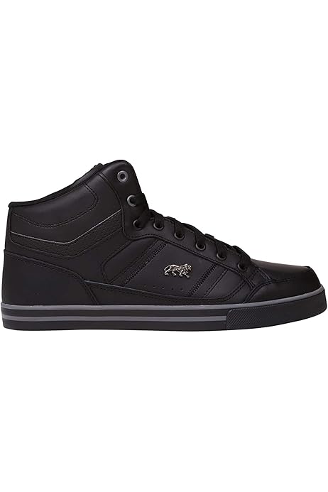 lonsdale black leather trainers