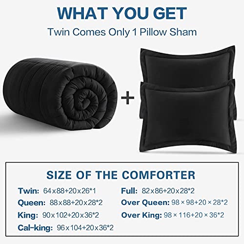 BEDHOURS Oversized King Comforter Set All Season Down Alternative