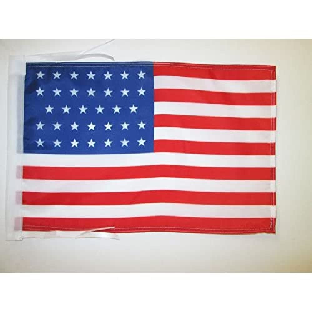 AZ FLAG - United States 1861-1863 34 stars Flag - 18'' x 12'' - 100% Polyester USA - american historic Small Banner with Two Cords - Fade Resistant - Vivid Colors - 18x12 in - 45x30 Cm — image 1