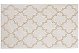STAINMASTER Trusoft Lattice Design Bath Rug, 21 by 36-Inch, Fresh Cream