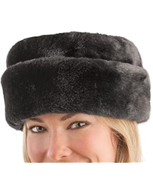 Faux Fur Bucket Hat with Cuff