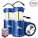 Collapsible LED Camping Lantern with Flash Light, Ultra Bright 300 Lumens COB Lighting Source Great for Hurricanes, Emergency, Outdoor Hiking, Portable Battery Powered Camping Lights (2-Pcs, Blue)