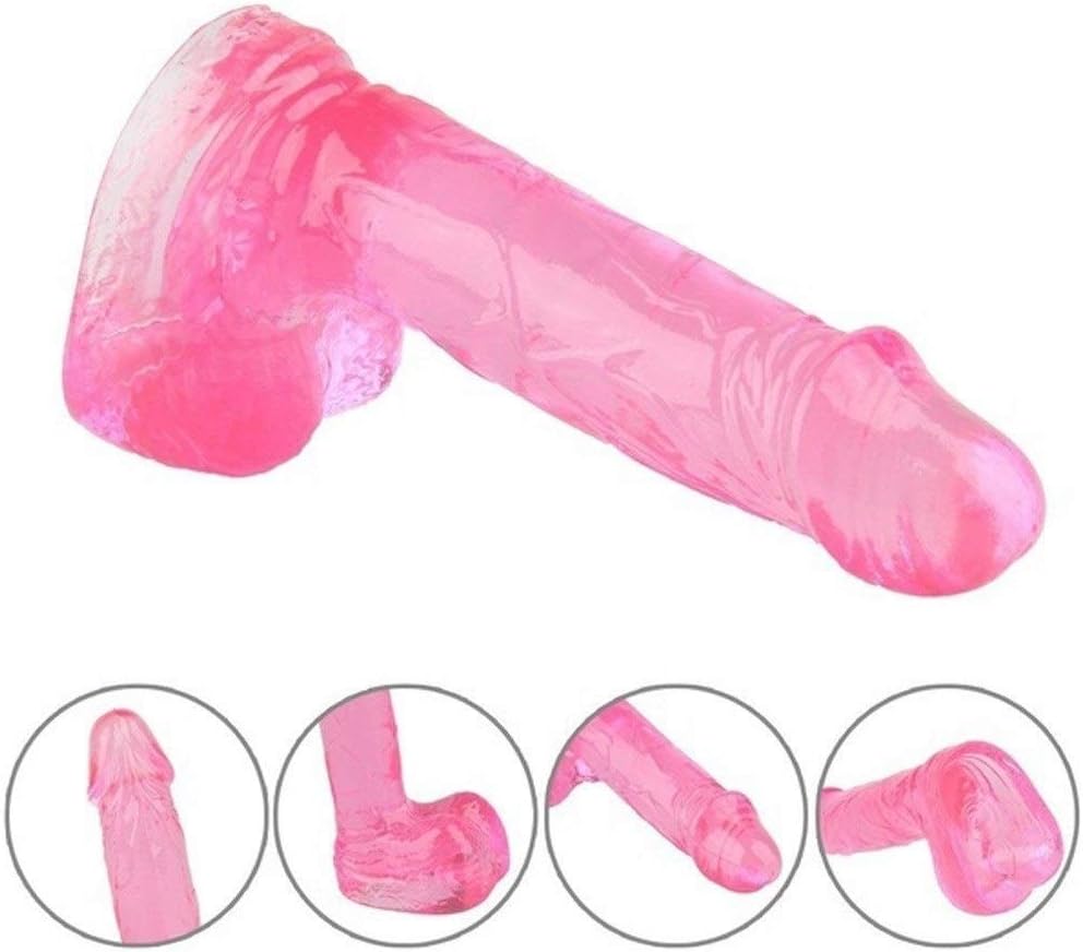 YRJDL Realistic Ladies Toys 4.5 Inch Realistic Clear Wand T-Shirt Trousers Full Body Wireless Wand Handheld Toys (Color : Pink)