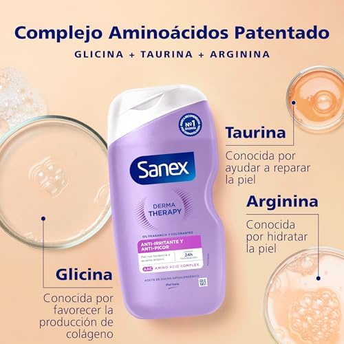 Derma Therapy Óleo Anti-Irritativo e Anti-Comichão para Banho, 6 x 425ml| Óleo de duche para pele com comichão | Para pele propensa a eczema atópico | Complexo de Aminoácidos com Ómega-3