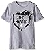 adidas Big Boys' Short Sleeve Tee , Medium Grey Heather/Black, Large/14-16