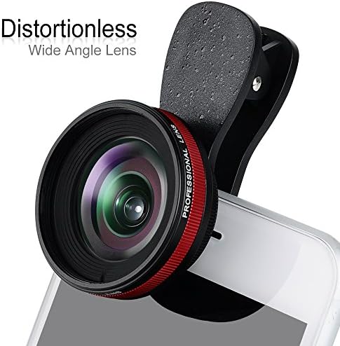 Professional 2in1 Mobile Phone Camera Lens with 0.6X Wide Angle Lens & 15X Macro Lens for Smartphones (LQ-033 Black)