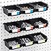 Right Arrange Pegboard Bins - 9 Pack Black - Hooks to Any Peg Board - Organize Hardware, Accessories, Attachments, Workbench, Garage Storage, Craft Room, Tool Shed, Hobby Supplies, Small Parts
