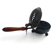 DhhoonJDSD Black Iron Incense Burner with Handle Dia 3.5 inch(Medium 8.7 inch)