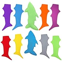 10pcs Shark Popsicle Holders Pop Ice Sleeves Freezer Pop Holders 20x10cm
