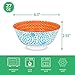 E-Gtong Ceramic Cereal Bowl 27 OZ, Porcelain Bowls Set of 6,Assorted Colorful Ceramic Bowl for Soup, Pasta, Salad and Rice, Microwave & Dishwasher Safe