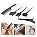 Walmeck 8pcs Hair Dyeing Tool Hair Coloring Kit Salon Dyeing Brush Comb Bowl Sectioning Clips Set Black Hairdressing Tool