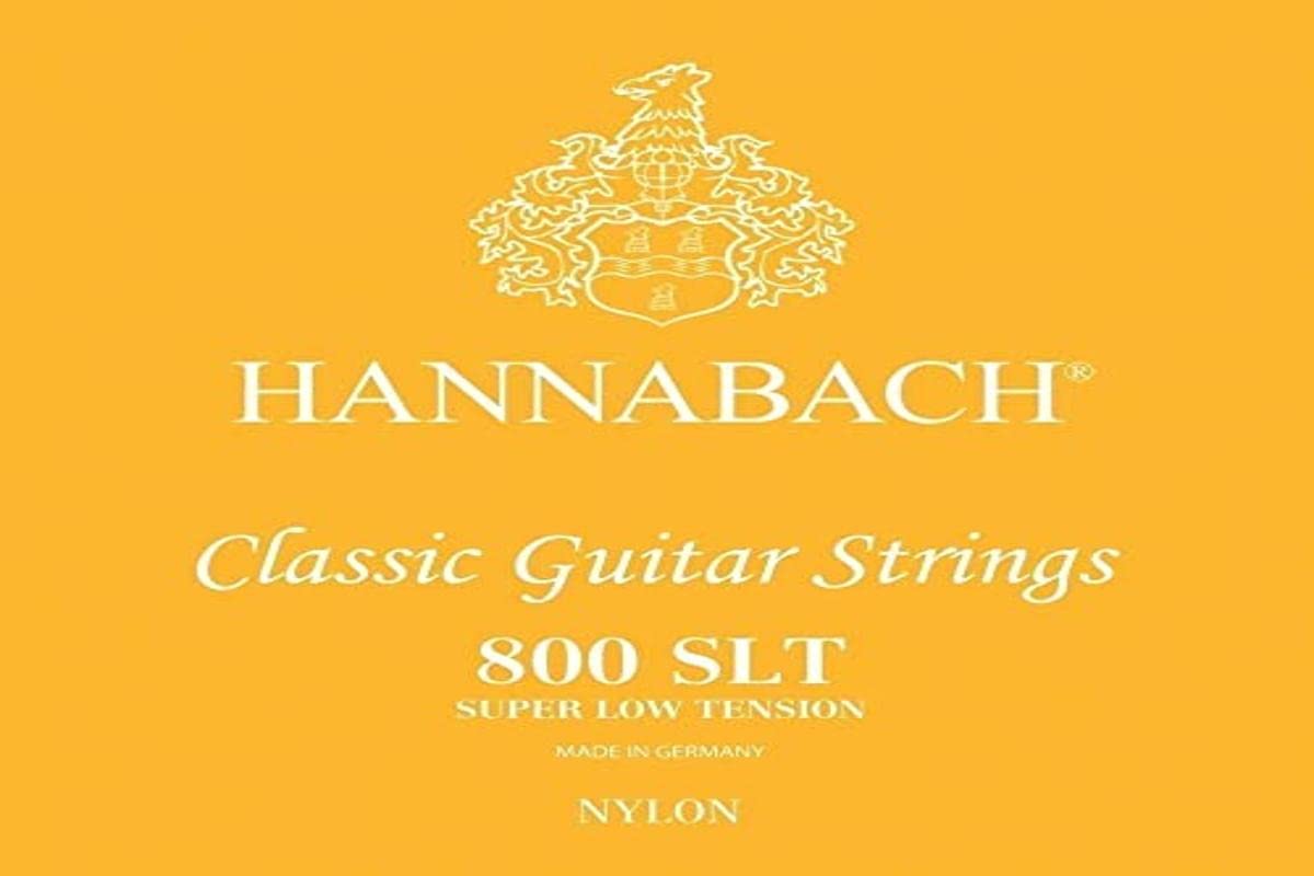 Hannabach Classical Guitar Strings Series 800 Super Low Tension silver-plated 3-piece bass set, 8007SLT, strings for guitar (silver-plated copper wire, low tension, for entry-level classical guitars).